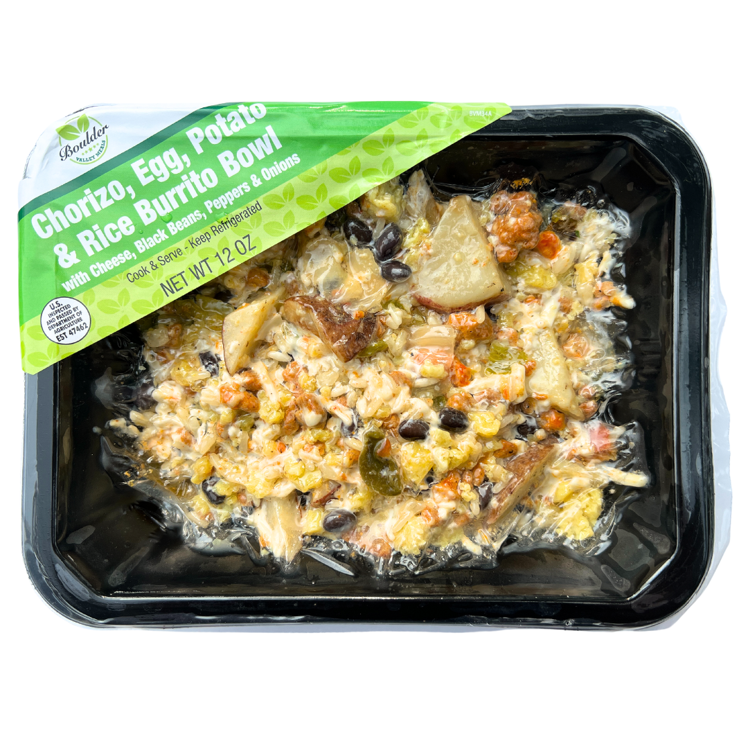 Chorizo, Egg, Potato and Rice Burrito Bowl